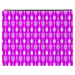 Purple Spatula Spoon Pattern Cosmetic Bag (XXXL)  Front