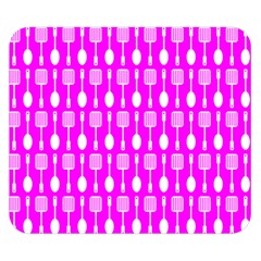 Purple Spatula Spoon Pattern Double Sided Flano Blanket (Small) 