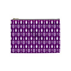 Magenta Spatula Spoon Pattern Cosmetic Bag (medium)  by GardenOfOphir