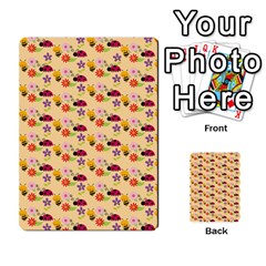 Colorful Ladybug Bess And Flowers Pattern Multi-purpose Cards (rectangle) 