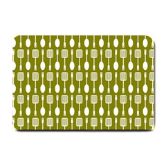 Olive Green Spatula Spoon Pattern Small Doormat 