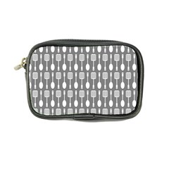 Gray And White Kitchen Utensils Pattern Coin Purse by GardenOfOphir