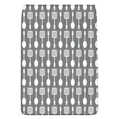 Gray And White Kitchen Utensils Pattern Flap Covers (s)  by GardenOfOphir