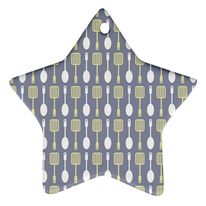 Spatula Spoon Pattern Star Ornament (Two Sides) 