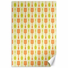 Spatula Spoon Pattern Canvas 20  X 30   by GardenOfOphir