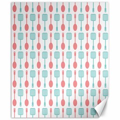 Spatula Spoon Pattern Canvas 8  X 10  by GardenOfOphir