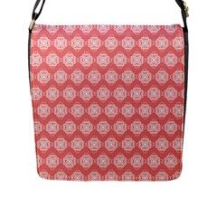 Abstract Knot Geometric Tile Pattern Flap Messenger Bag (l)  by GardenOfOphir