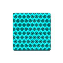 Abstract Knot Geometric Tile Pattern Square Magnet by GardenOfOphir
