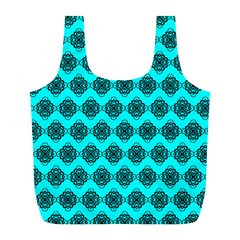 Abstract Knot Geometric Tile Pattern Full Print Recycle Bags (l)  by GardenOfOphir