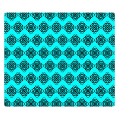 Abstract Knot Geometric Tile Pattern Double Sided Flano Blanket (small)  by GardenOfOphir