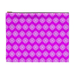 Abstract Knot Geometric Tile Pattern Cosmetic Bag (xl) by GardenOfOphir