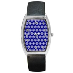 Abstract Knot Geometric Tile Pattern Barrel Metal Watches by GardenOfOphir