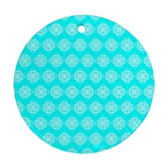 Abstract Knot Geometric Tile Pattern Ornament (round)  by GardenOfOphir