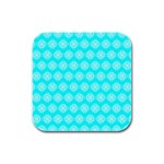 Abstract Knot Geometric Tile Pattern Rubber Square Coaster (4 pack)  Front