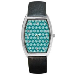 Abstract Knot Geometric Tile Pattern Barrel Metal Watches by GardenOfOphir