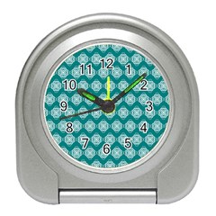 Abstract Knot Geometric Tile Pattern Travel Alarm Clocks