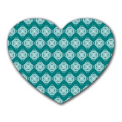 Abstract Knot Geometric Tile Pattern Heart Mousepads by GardenOfOphir