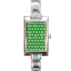 Abstract Knot Geometric Tile Pattern Rectangle Italian Charm Watches by GardenOfOphir