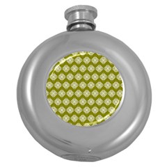 Abstract Knot Geometric Tile Pattern Round Hip Flask (5 oz)