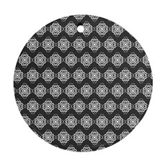 Abstract Knot Geometric Tile Pattern Ornament (round)  by GardenOfOphir