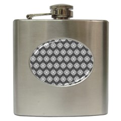 Abstract Knot Geometric Tile Pattern Hip Flask (6 Oz) by GardenOfOphir