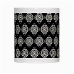 Abstract Knot Geometric Tile Pattern White Mugs Center