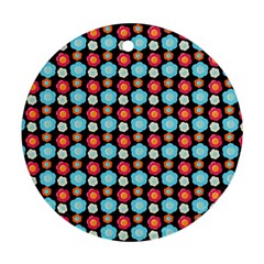 Colorful Floral Pattern Ornament (round)  by GardenOfOphir
