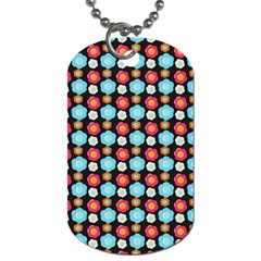 Colorful Floral Pattern Dog Tag (one Side) by GardenOfOphir