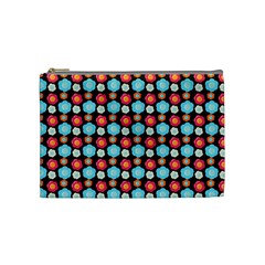 Colorful Floral Pattern Cosmetic Bag (medium)  by GardenOfOphir