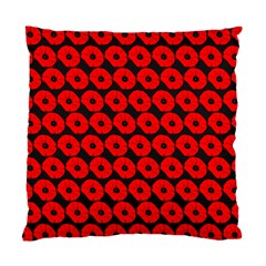 Charcoal And Red Peony Flower Pattern Standard Cushion Case (One Side) 