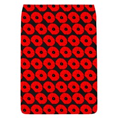 Charcoal And Red Peony Flower Pattern Flap Covers (S) 