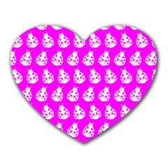 Ladybug Vector Geometric Tile Pattern Heart Mousepads by GardenOfOphir
