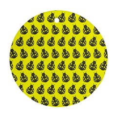 Ladybug Vector Geometric Tile Pattern Ornament (Round) 