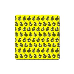 Ladybug Vector Geometric Tile Pattern Square Magnet by GardenOfOphir