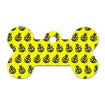 Ladybug Vector Geometric Tile Pattern Dog Tag Bone (Two Sides) Back