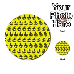 Ladybug Vector Geometric Tile Pattern Multi-purpose Cards (Round) 