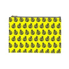 Ladybug Vector Geometric Tile Pattern Cosmetic Bag (Large) 