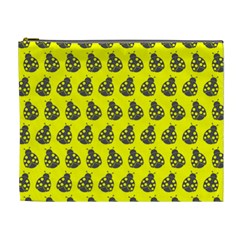 Ladybug Vector Geometric Tile Pattern Cosmetic Bag (XL)