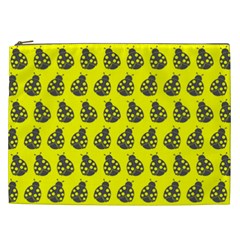 Ladybug Vector Geometric Tile Pattern Cosmetic Bag (XXL) 