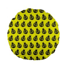 Ladybug Vector Geometric Tile Pattern Standard 15  Premium Round Cushions