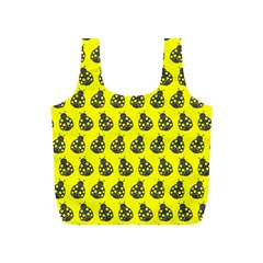 Ladybug Vector Geometric Tile Pattern Full Print Recycle Bags (S) 