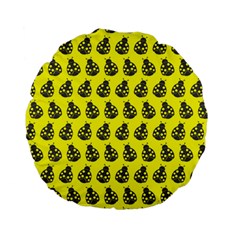 Ladybug Vector Geometric Tile Pattern Standard 15  Premium Flano Round Cushions