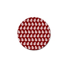 Ladybug Vector Geometric Tile Pattern Golf Ball Marker by GardenOfOphir