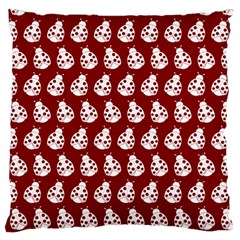 Ladybug Vector Geometric Tile Pattern Large Flano Cushion Cases (two Sides)  by GardenOfOphir