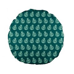 Ladybug Vector Geometric Tile Pattern Standard 15  Premium Flano Round Cushions