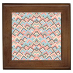 Trendy Chic Modern Chevron Pattern Framed Tiles by GardenOfOphir