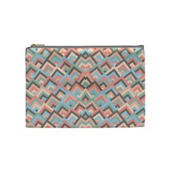 Trendy Chic Modern Chevron Pattern Cosmetic Bag (medium)  by GardenOfOphir