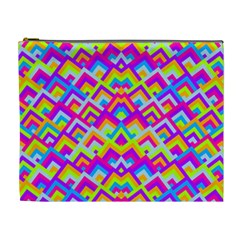 Colorful Trendy Chic Modern Chevron Pattern Cosmetic Bag (xl) by GardenOfOphir