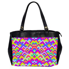 Colorful Trendy Chic Modern Chevron Pattern Office Handbags (2 Sides)  by GardenOfOphir