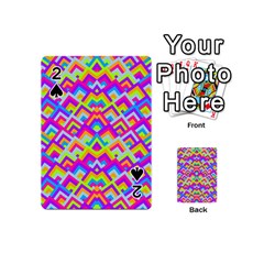 Colorful Trendy Chic Modern Chevron Pattern Playing Cards 54 (mini)  by GardenOfOphir